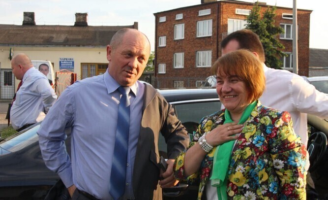 Minister u rolników w Grabicy