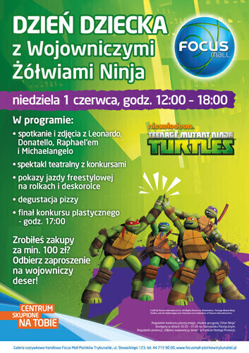 Dzień Dziecka z Wojowniczymi Żółwiami Ninja w Focus Mall