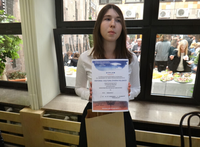 Olga Grabara z Piotrkowa finalistką konkursu Historia i kultura Żydów polskich