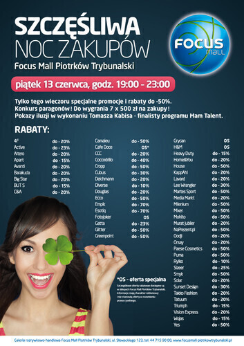 Szczęśliwa Noc Zakupów w Focus Mall