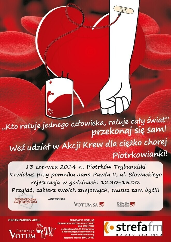 Zdjęcie 2: W piątek zbieramy krew dla piotrkowianki