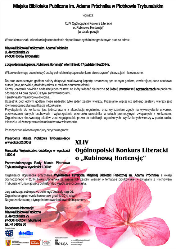 Zdjęcie 2: Ogólnopolski Konkurs Literacki o 