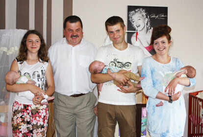 Zdjęcie 1: Trojaczki w gminie Rozprza