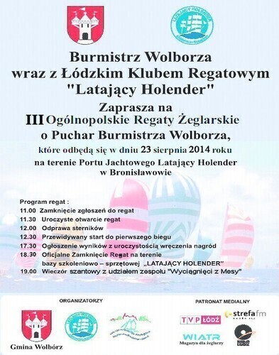 W sobotę regaty w Bronisławowie