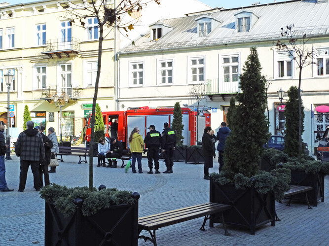 Pożar na placu Czarnieckiego w Piotrkowie