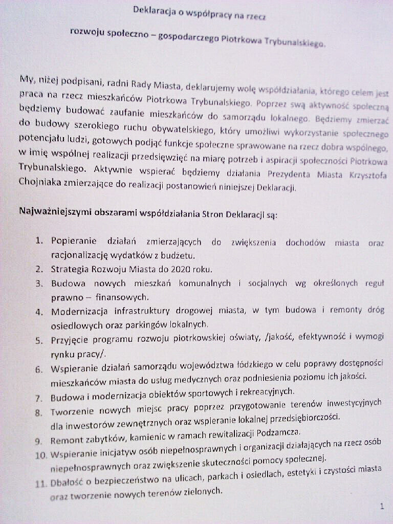 Zdjęcie 2: Koalicja podpisana