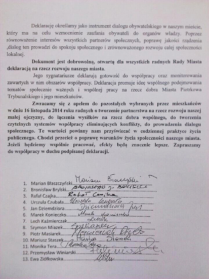 Zdjęcie 3: Koalicja podpisana