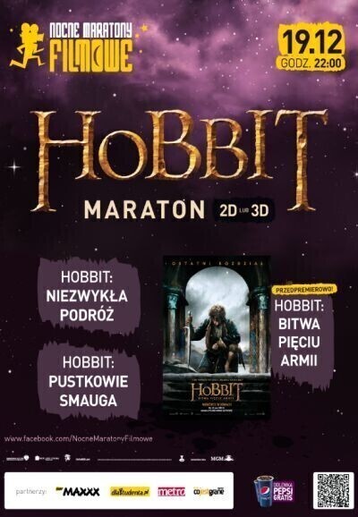 Nocny Maraton Filmowy Hobbit w kinie Helios