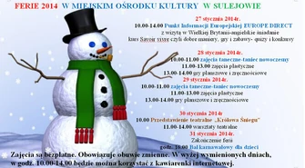 MOK w Sulejowie zaprasza na ferie