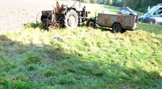 Wypadł z ciągnika, trafił do szpitala