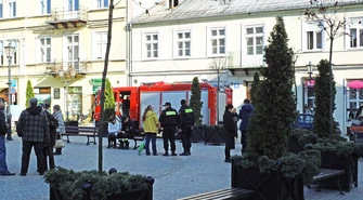 Pożar na placu Czarnieckiego w Piotrkowie