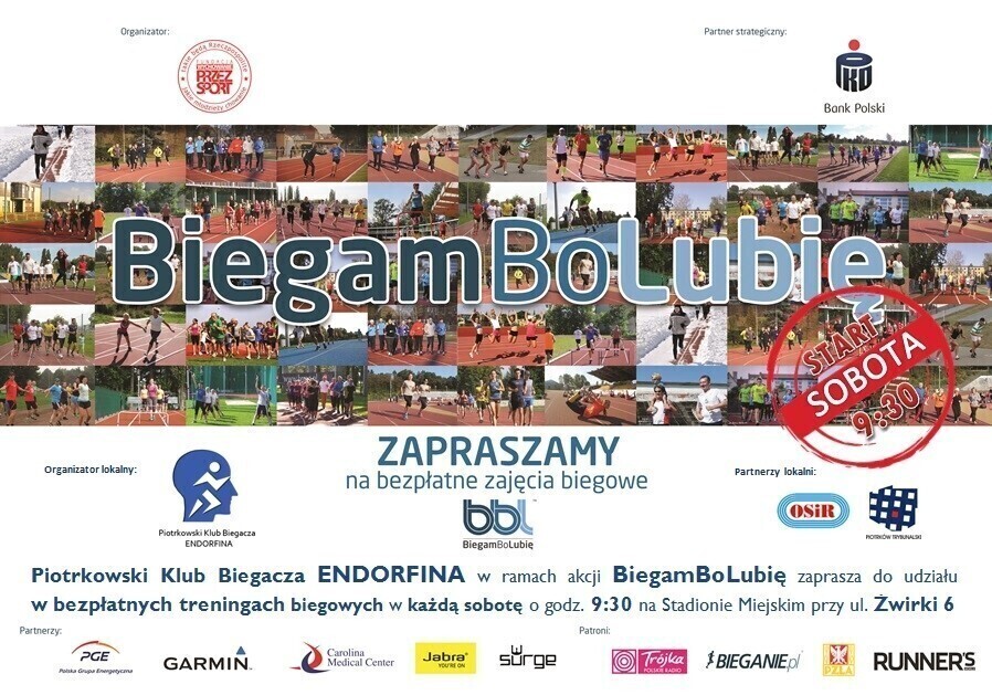 Lubisz biegać przyjdź w sobotę na stadion