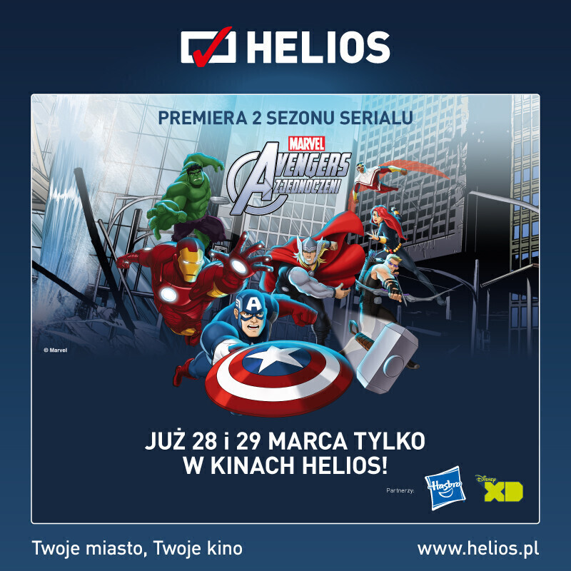 Avengers Zjednoczeni tylko w Kinie Helios