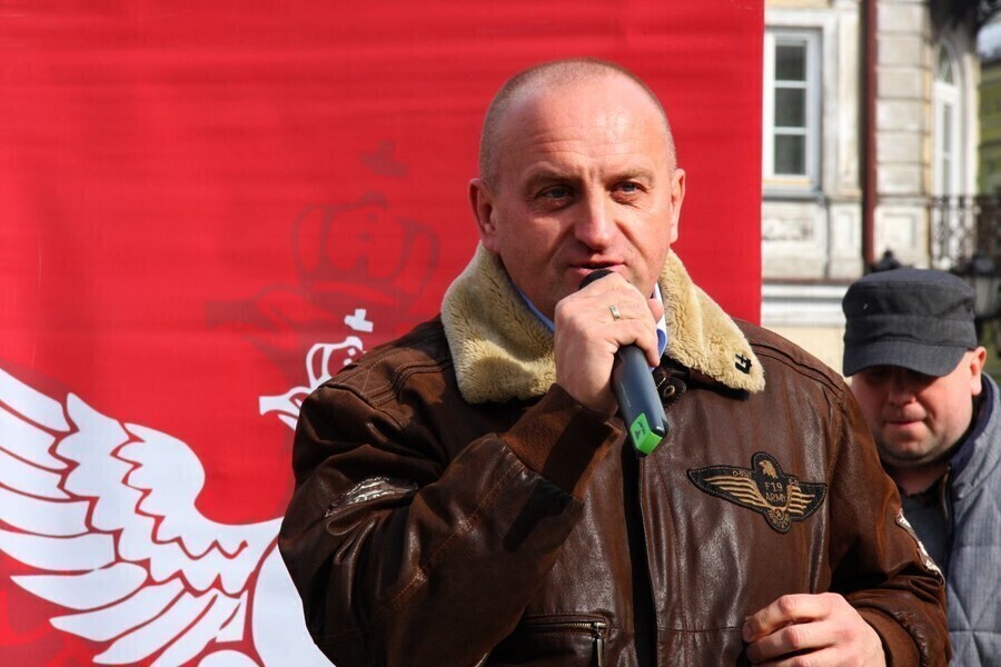 Zdjęcie 1: Marian Kowalski w Piotrkowie: Po pierwsze zlikwidować ZUS!