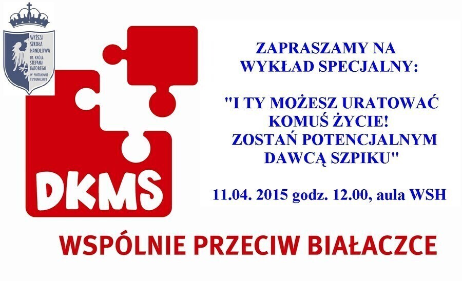 WSH zaprasza na wykład I Ty możesz uratować komuś życie