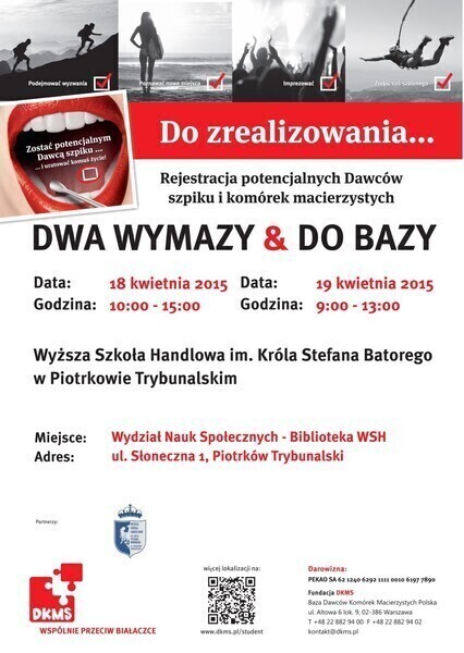 Wspólnie przeciw białaczce - akcja w WSH