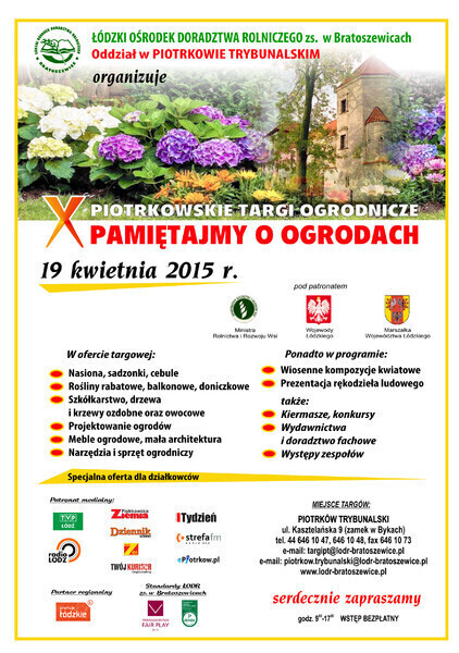 Już dziś Pamiętajmy o Ogrodach