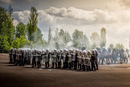 Zdjęcie 5: Czego nie boi się policyjny.... koń?
