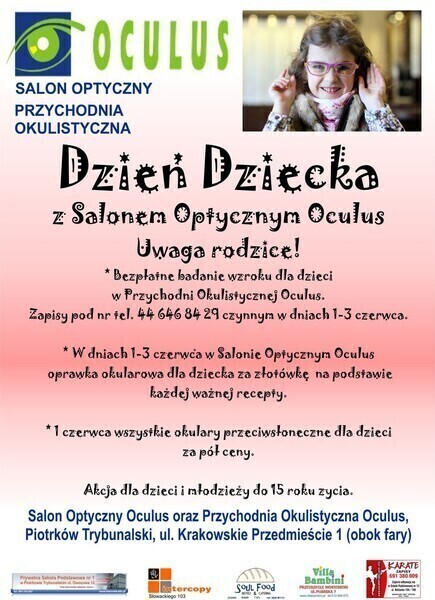Zdjęcie 1: Dzień Dziecka z salonem optycznym Oculus