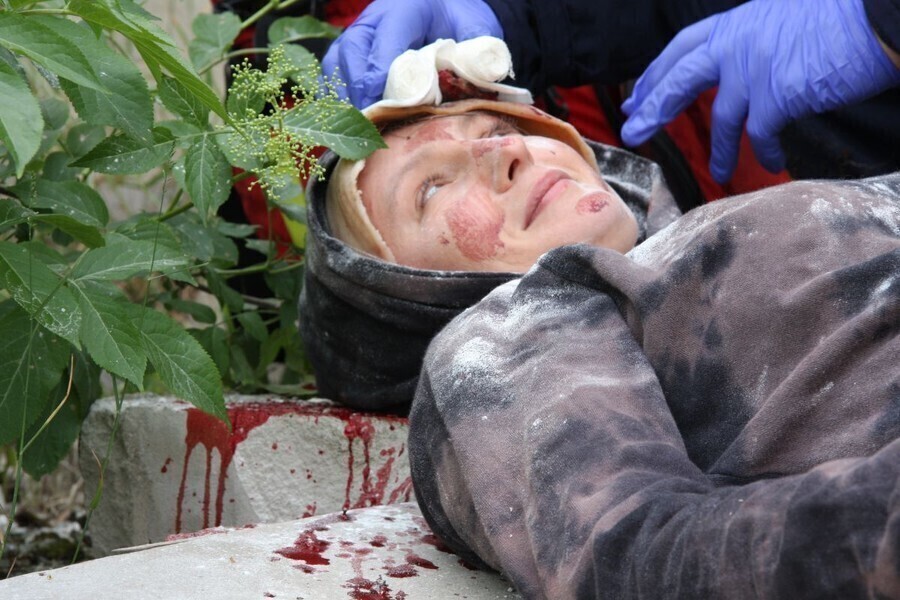 Zdjęcie 1: Ratowali poszkodowanych w katastrofie budowlanej 