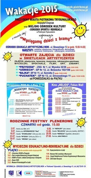 Zdjęcie 1: Moc wakacyjnych atrakcji z piotrkowskim MOK-iem