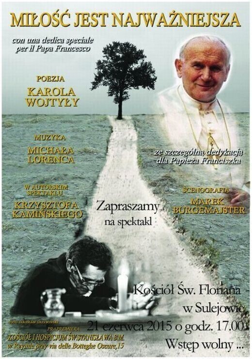 Kamiński będzie recytował poezję Wojtyły