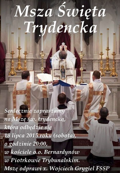 Msza trydencka u Bernardynów