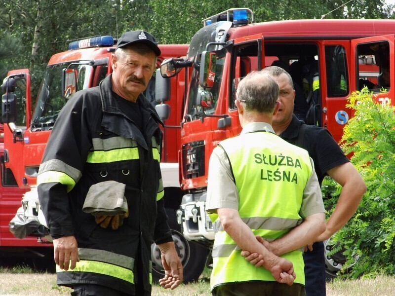 Zdjęcie 3: Strażacy ćwiczyli w lasach pod Piotrkowem 