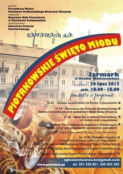 W niedzielę zapraszają na Piotrkowskie Święto Miodu