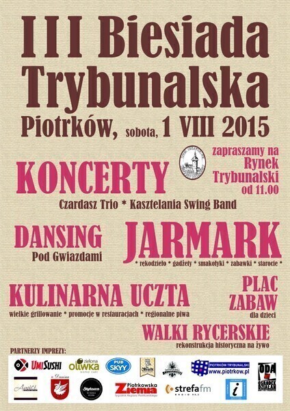 III Biesiada Trybunalska już w sobotę 1 sierpnia