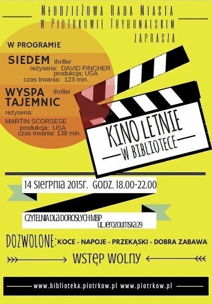 Wieczór z amerykańskim thrillerem w miejskiej bibliotece