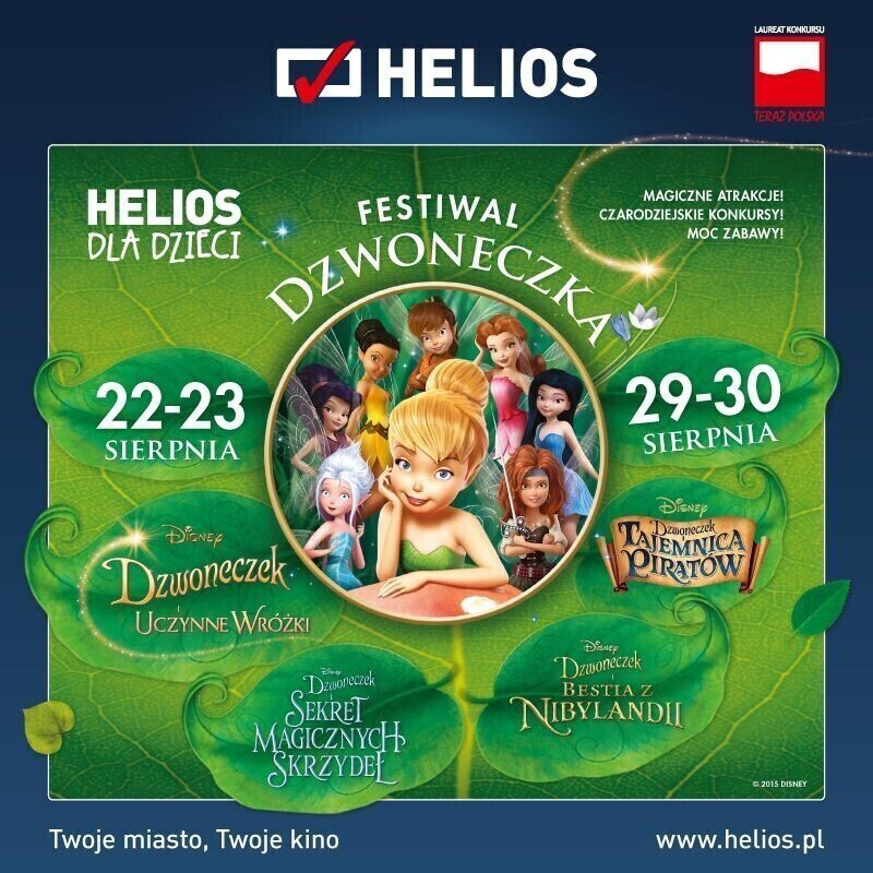 Festiwal Dzwoneczka tylko w kinach Helios - KONKURS