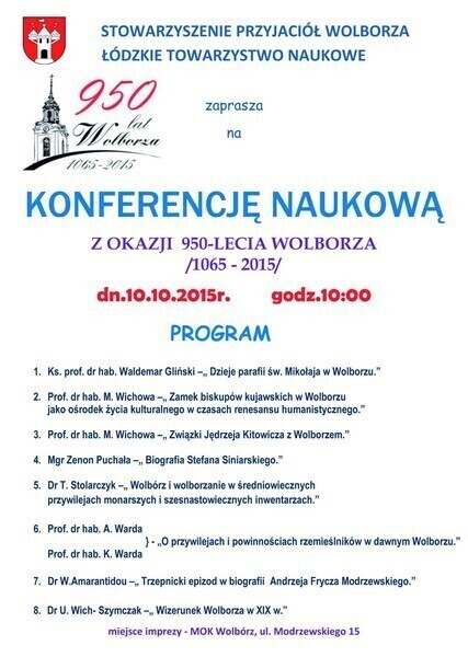 Historia Wolborza tematem konferencji