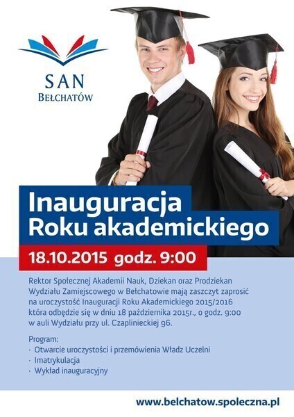 Zdjęcie 1: Uroczysta Inauguracji Roku Akademickiego w Bełchatowie
