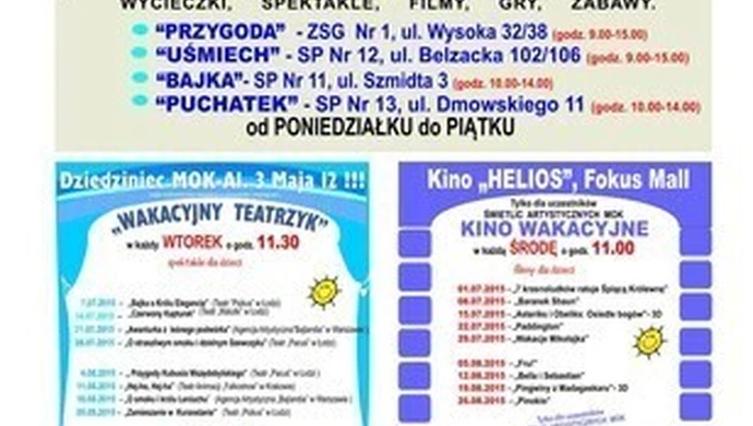 Moc wakacyjnych atrakcji z piotrkowskim MOK-iem