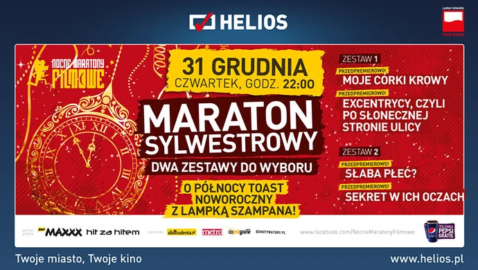 Spędź sylwestra w kinie Helios!