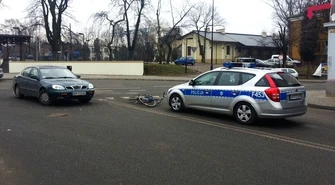 Rowerzysta z obrażeniami ciała trafił do szpitala 