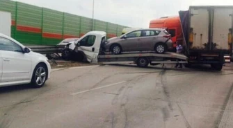 Zderzenie ciężarówek na S8 w Polichnie 