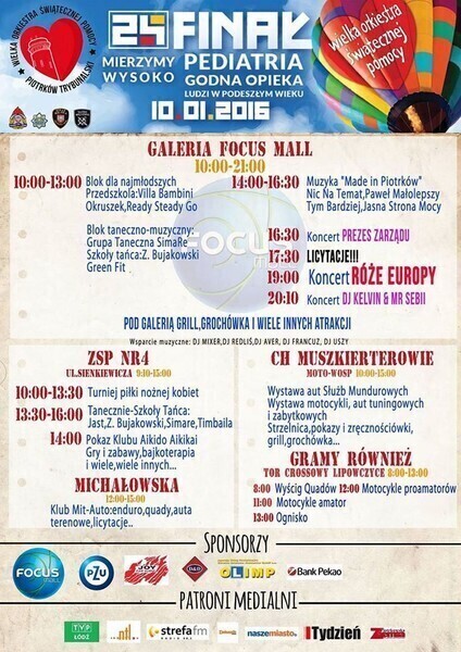 Koncerty licytacje... co jeszcze Wielki Finał Wielkiej Orkiestry Świątecznej Pomocy w Piotrkowie