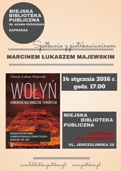 Spotkanie z piotrkowianinem Marcinem Łukaszem Majewskim