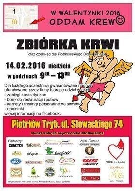 W walentynki oddaj krew