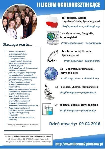 Dzień otwarty w II LO w Piotrkowie