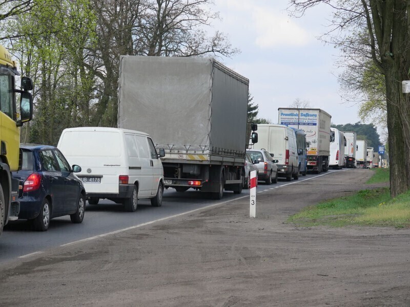 Zdjęcie 3: Wypadek przed Poniatowem. Fiesta wylądowała w lesie