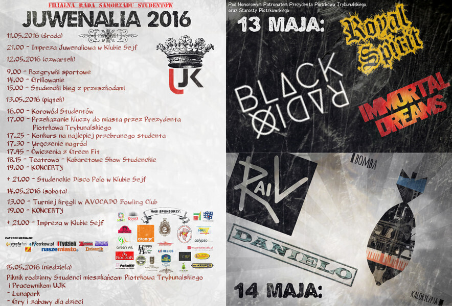 Juwenalia w Piotrkowie. Kto wystąpi
