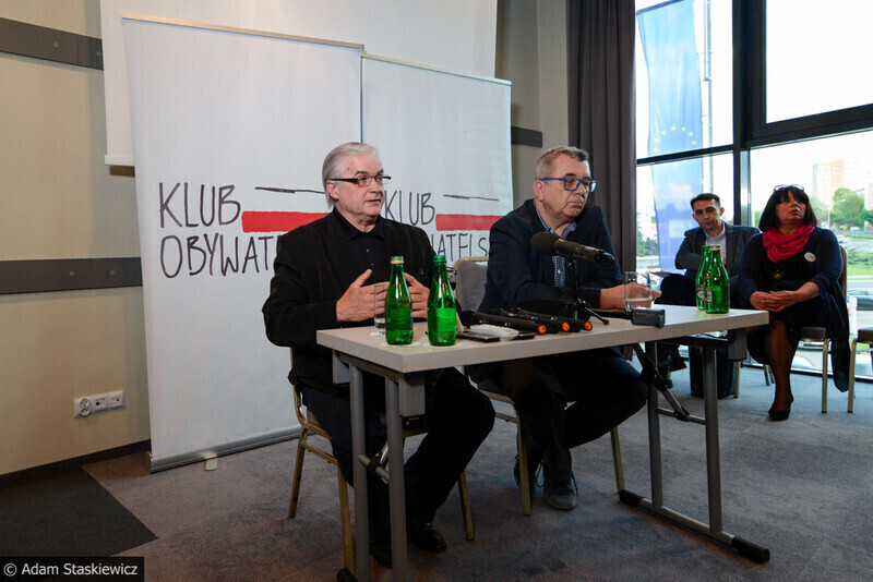 Zdjęcie 2: Cimoszewicz i Miecugow na spotkaniu Klubu Obywatelskiego 