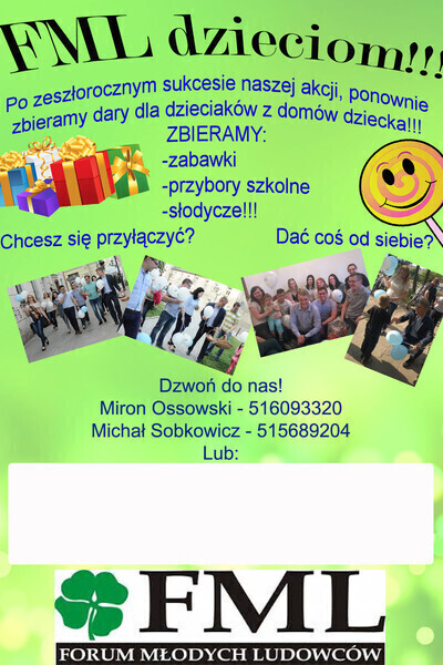 Forum Młodych Ludowców pomaga dzieciom