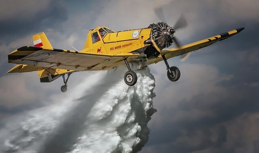 Samolotem do pożaru - Święto Strażaka w Wolborzu