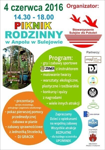 Piknik rodziny w Sulejowie