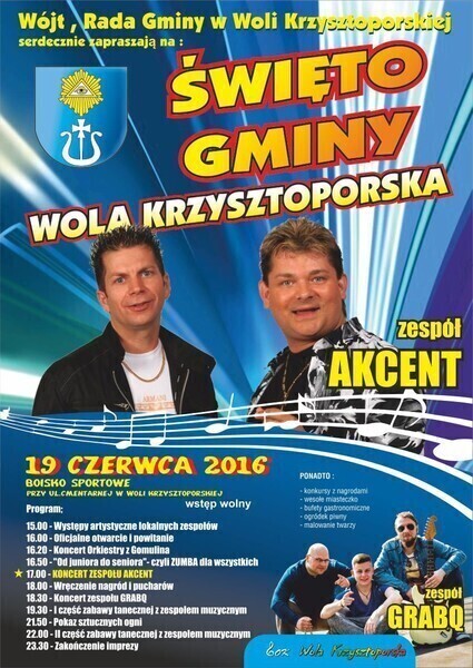 Święto Gminy Wola Krzysztoporska z zespołem Akcent i Zenonem Martyniukiem