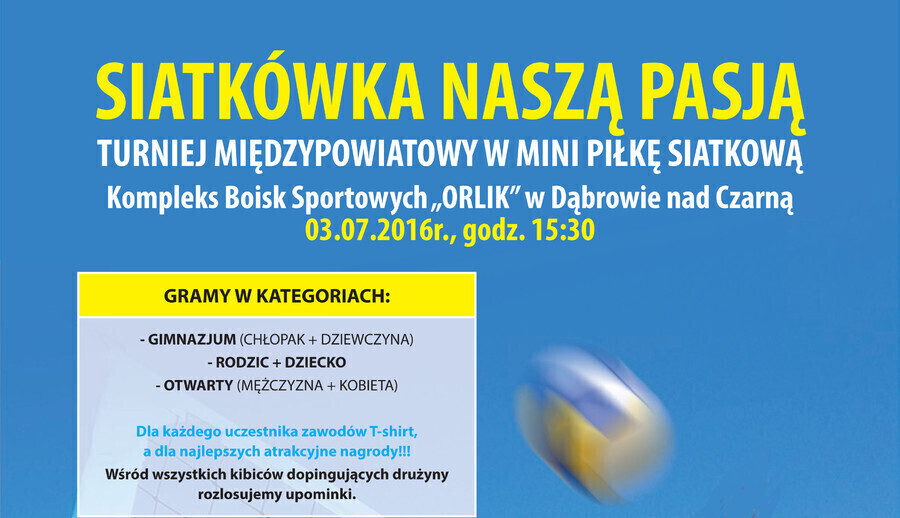 Turniej siatkarski w Dąbrowie nad Czarną